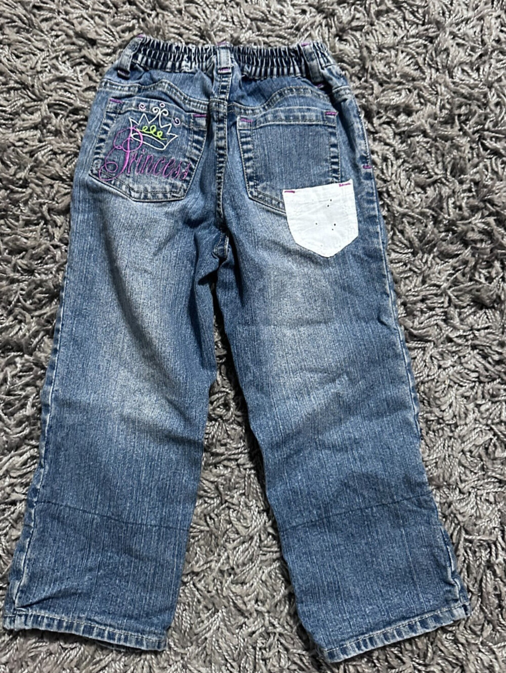 2000s Vintage Kids Disney Princess Embroidered Jeans Size 5